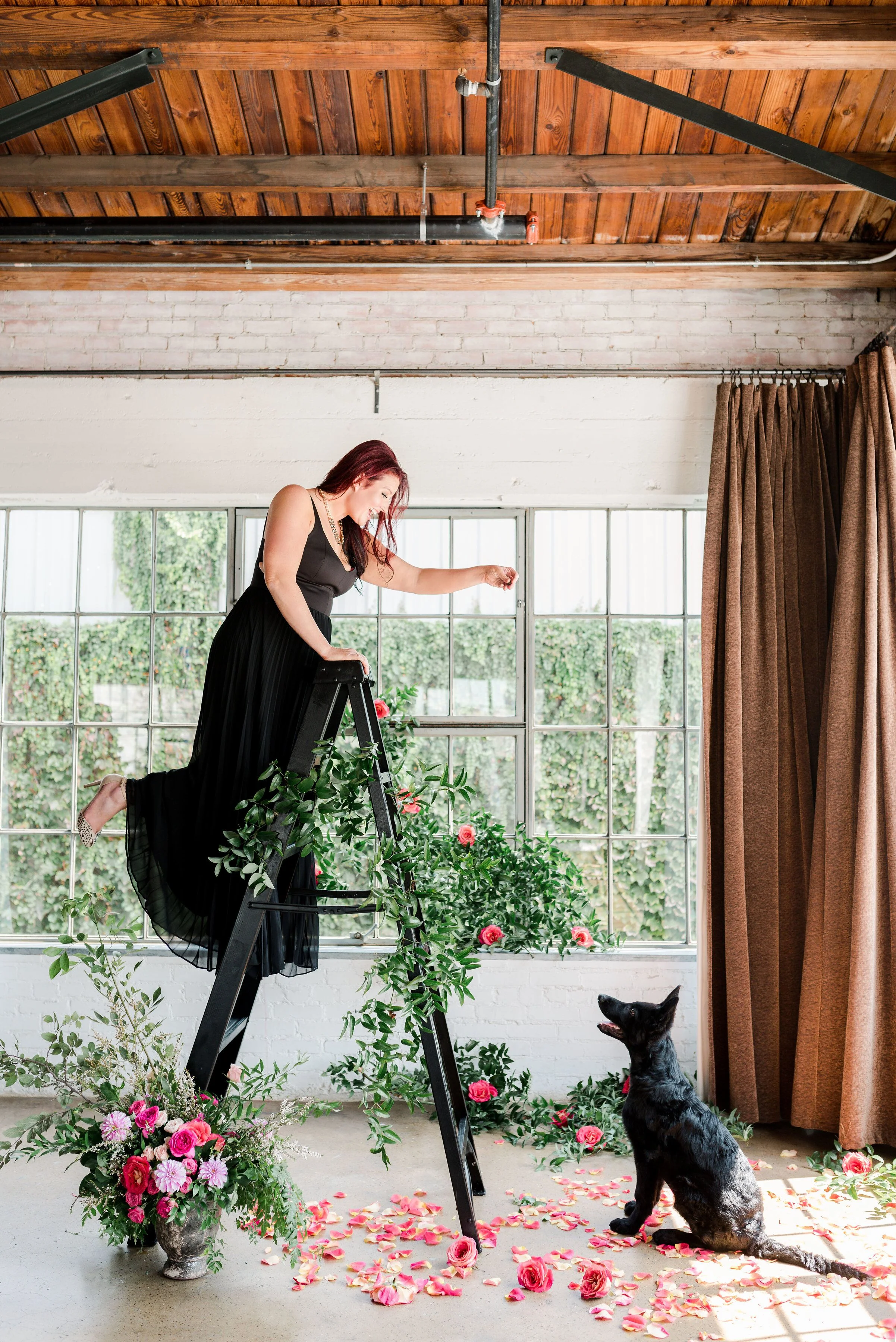 High-end floral installation at a Dallas venue